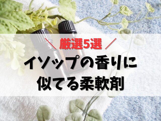 イソップの香りに似てる柔軟剤はどれ？ウッディ系のおすすめは？